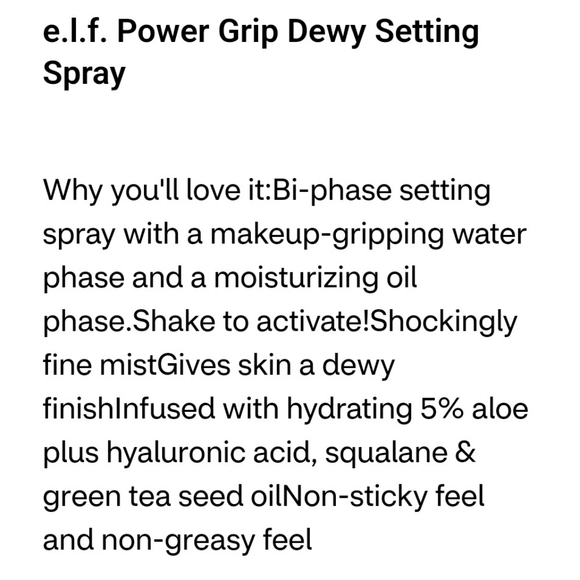 🔮3/$15 ELF Power Grip Dewy Setting Spray - Picture 6 of 7